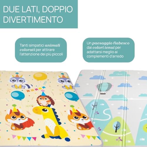  Chicco 2-in-1 Children's Play Mat, Extra Large 200 x 180 cm, Soft and Foldable
| Chicco 2-in-1 Children's Play Mat, Dou