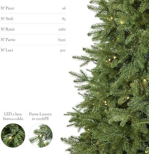  Moranduzzo Everest Total Real Touch Christmas Tree LED Light 210 cm Diameter 100% PE
| Moranduzzo Everest Total Real To
