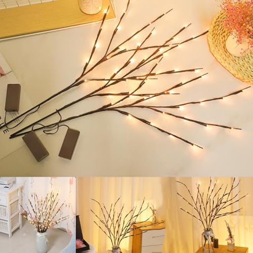  **70CM Ramo Simulato LED Christmas Tree Lights - Alimentato da 2 Batterie AA, 20 LED, Luce Calda Indoor**
| **Set di 20